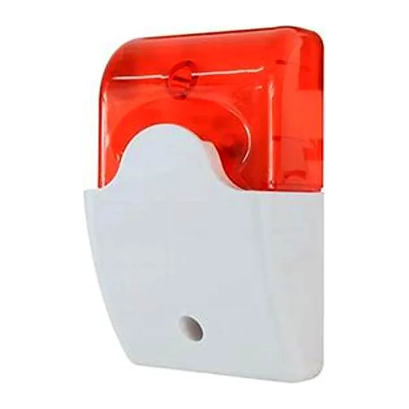 Sirena con Luz Estroboscópica 12-24 VDC para Alarmas