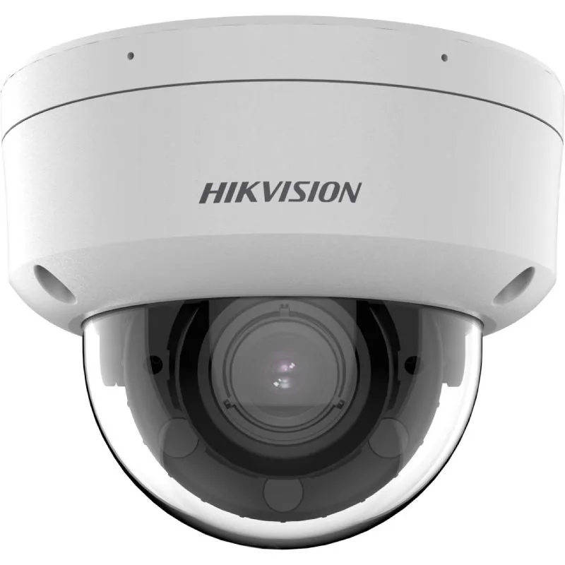 Camara IP domo exterior 4MP l motorizado 28-12MM H265+ wdr acusense luz hibrida con microfono
