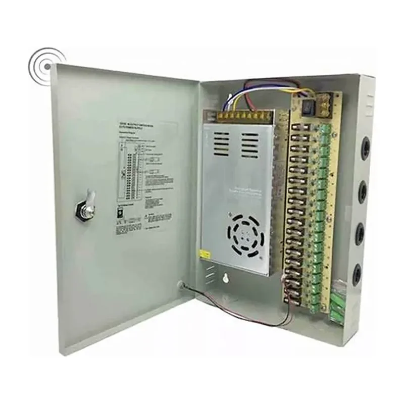 Fuente regulada para 18 camaras 110V/ 12 vdc 20 amp