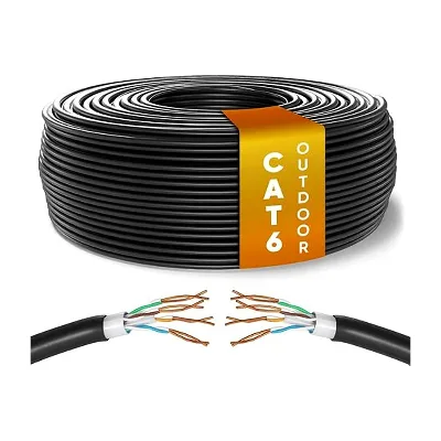 Cable UTP CAT6 exterior 100 mts cca aleación cobre + aluminio