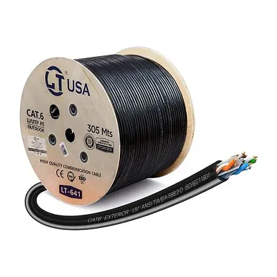 Cable UTP CAT6 exterior 305 mts cca aleación cobre + aluminio