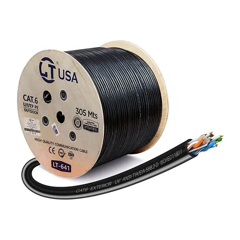 Cable UTP CAT6 exterior 305 mts cca aleación cobre + aluminio