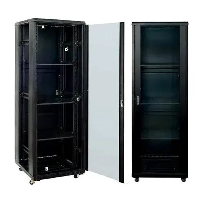 Rack cerrado de piso 42UR negro 600X800MM