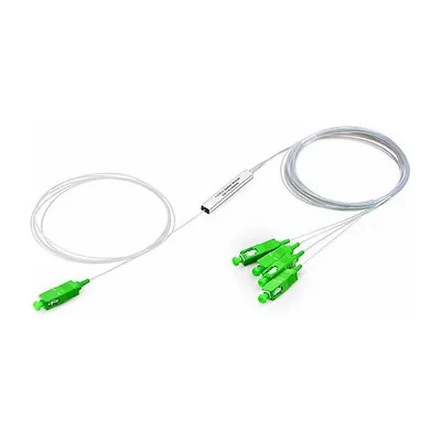 Splitter plc 1X4 sc/apc G657A1 900µM entrada color blanco salida colores internacionales