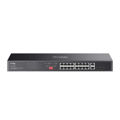 Switch 18 puertos, 16 PoE+ gigabit + 2 NON-POE gigabit + 2 SFP gigabit NO-ADMINISTRABLE