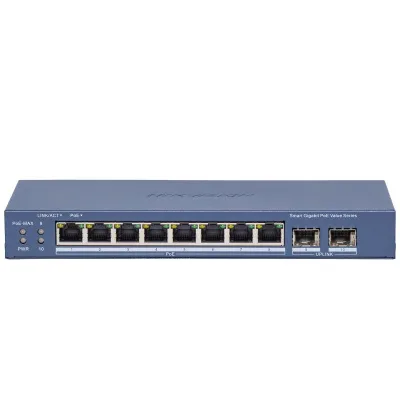 Switch PoE 8 ch 10/1001000MB + 2 fibra gb 80W