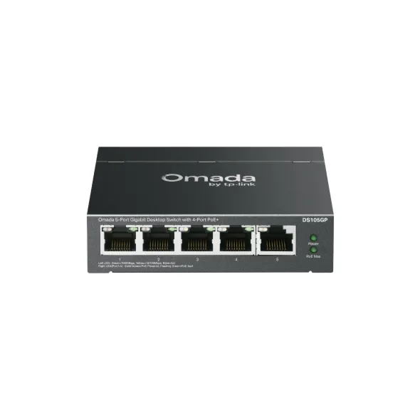 Switch 5 puertos, 4 PoE+ gigabit + 1 non PoE gigabit NO-ADMINISTRABLE